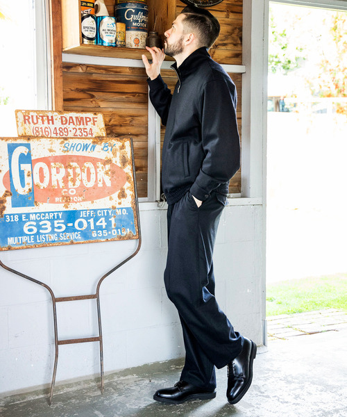 MR.OLIVE(ミスターオリーブ)の「MR.OLIVE ミスターオリーブ / RECYCLING WOOL SOFT TWILL / TRACK JACKET カシミアウールリサイクルウールソフトツイルトラックジャケット セットアップ / M243136(ブルゾン・メンズ・ネイビー/チャコール・SMALL/MEDIUM/LARGE)」の14枚目の写真