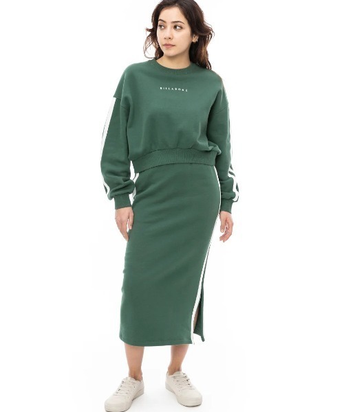 BILLABONG(ビラボン)の「BILLABONG レディース SIDE LINE SWEAT SKIR スカート/ビラボンサイドジッパー付きラインスウェットスカート(スカート・レディース・オフホワイト/グリーン系その他/パープル系その他・MEDIUM/LARGE)」の7枚目の写真