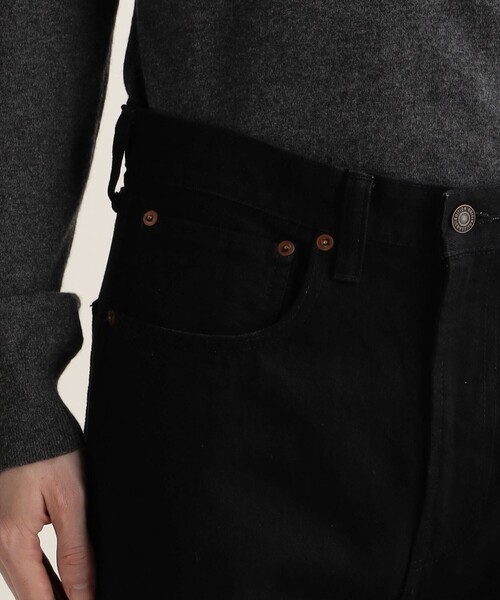 EDITION（エディション）の「コットンブラックデニム ルーズストレートパンツ（デニムパンツ・メンズ・ブラック・L/M/S）」の11枚目の写真