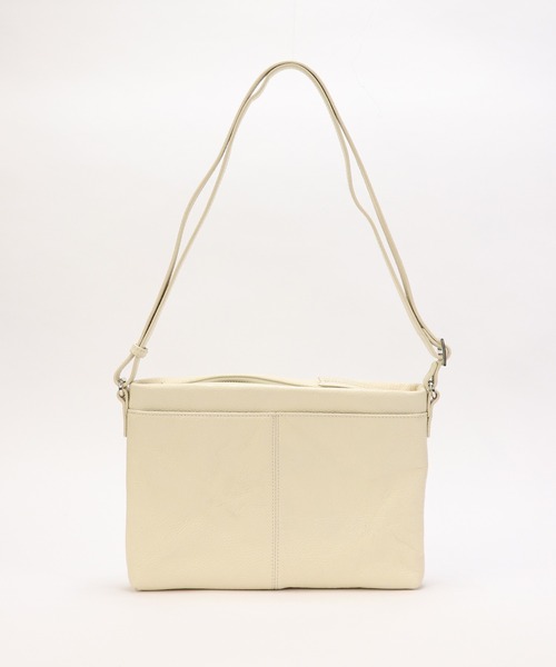 【本革】 収納力抜群！ ユニセックス ショルダーバッグ（ショルダーバッグ）｜relac（レーラック）