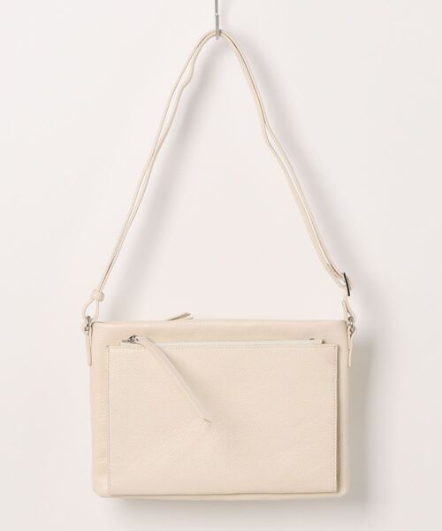 【本革】 収納力抜群！ ユニセックス ショルダーバッグ（ショルダーバッグ）｜relac（レーラック）