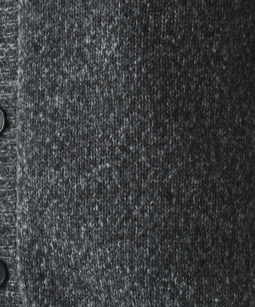 Adoon plain（アドーンプレーン）の「MELANGE KNIT POLO CARDIGAN／メランジニットポロカーディガン（カーディガン/ボレロ・メンズ・レッド/チャコールグレー/ブルーグリーン・LARGE/MEDIUM）」の20枚目の写真