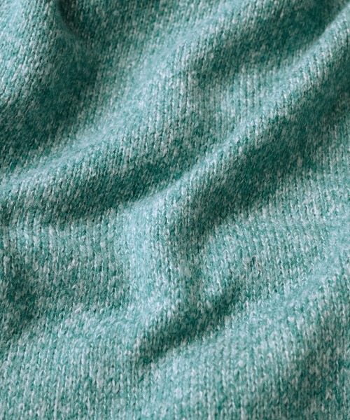 Adoon plain（アドーンプレーン）の「MELANGE KNIT POLO CARDIGAN／メランジニットポロカーディガン（カーディガン/ボレロ・メンズ・レッド/チャコールグレー/ブルーグリーン・LARGE/MEDIUM）」の10枚目の写真