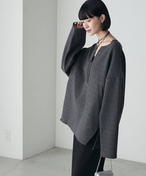 forksy.】カットメルトン キーネック プルオーバー forksy.│MONO-MART