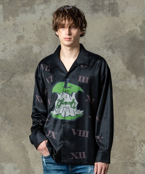 glamb(グラム)の「Eaten Apple Shirt / イートゥンアップルシャツ(シャツ/ブラウス・メンズ・アイボリー/ブラック/ネイビー・S/M/L)」の1枚目の写真