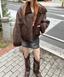 スタッズムートンジャケット