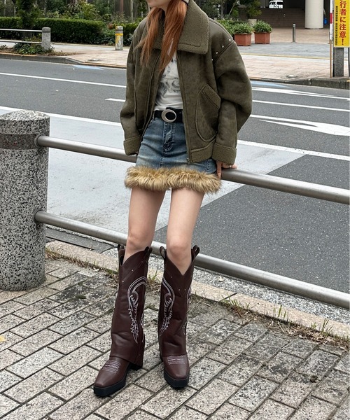 セール】スタッズムートンジャケット（ムートンコート）｜sedacle girl