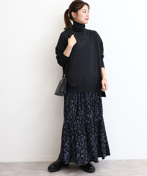JOURNAL STANDARD relume（ジャーナルスタンダード　レリューム）の「《追加5》BiellaYarnワイドタートルネック（ニット/セーター・レディース・レッド/ライトグレー/ブルー/チャコールグレー/ベージュ・FREE）」の6枚目の写真