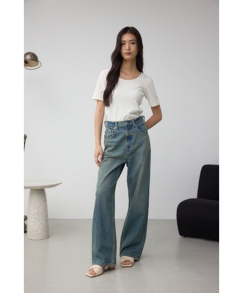 堀田茜さん着用 25SS AZUL BY MOUSSYハイウエストワイドデニム AZUL BY MOUSSY | 【堀田茜さん着用アイテム】AZUL DENIM ハイ