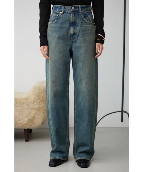 堀田茜さん着用アイテム】AZUL DENIM ハイウエストワイドデニム