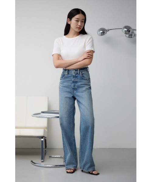 堀田茜さん着用アイテム】AZUL DENIM ハイウエストワイドデニム