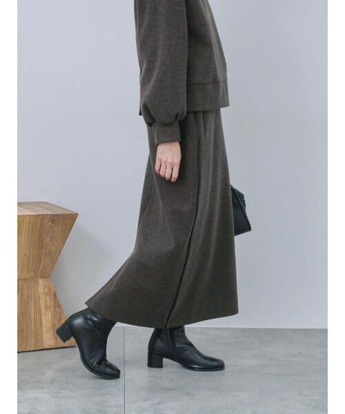 Samansa Mos2 blue(サマンサモスモスブルー)の「ウールライクパイピングスカート(スカート・レディース・ブラック/ブラウン/グレー・F)」の18枚目の写真