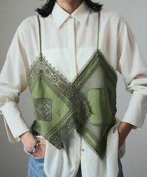 SALON adam et rope' | クロスレースキャミソール(キャミソール)