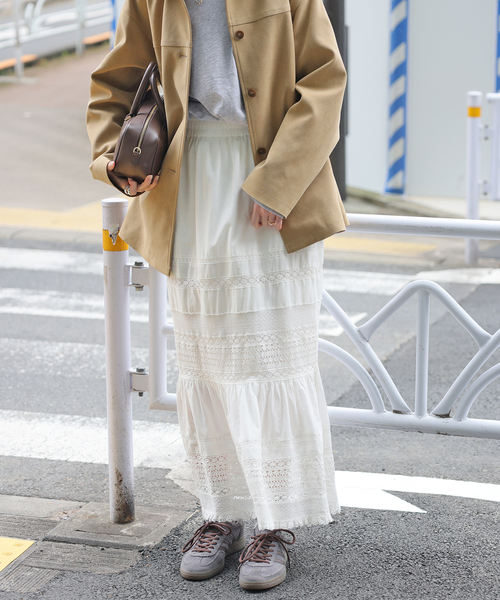 JOURNAL STANDARD（ジャーナルスタンダード）の「INDIA VOILE レーススカート（スカート・レディース・ホワイト/ブラック・FREE）」の11枚目の写真