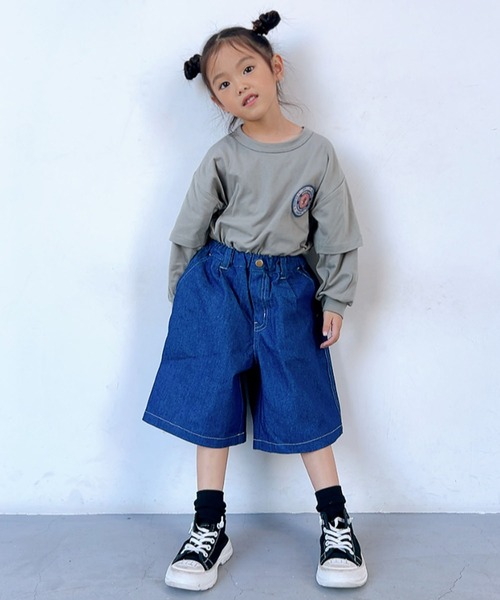 KiCCOLY(キッコリー)の「ワイドデニム(デニムパンツ・キッズ・ブルー/ブラック/ネイビー・150cm/140cm/130cm/120cm/110cm)」の3枚目の写真