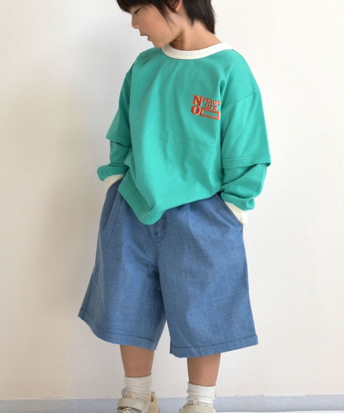 KiCCOLY(キッコリー)の「ワイドデニム(デニムパンツ・キッズ・ブルー/ブラック/ネイビー・150cm/140cm/130cm/120cm/110cm)」の2枚目の写真