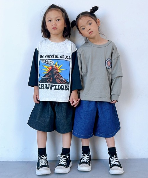 KiCCOLY(キッコリー)の「ワイドデニム(デニムパンツ・キッズ・ブルー/ブラック/ネイビー・150cm/140cm/130cm/120cm/110cm)」の6枚目の写真