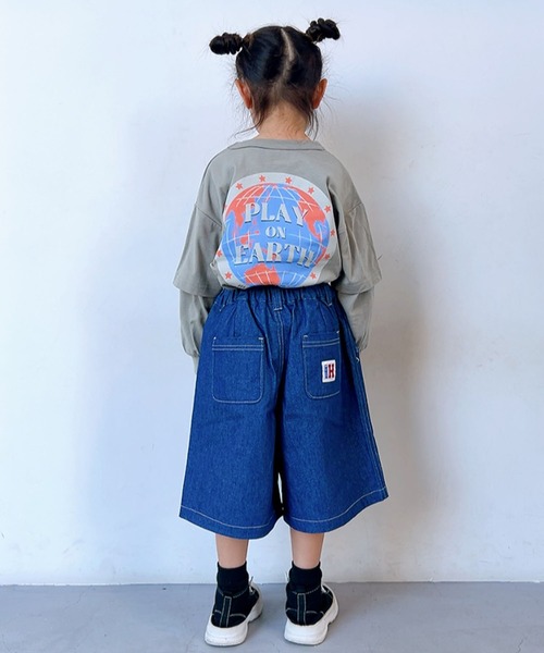 KiCCOLY(キッコリー)の「ワイドデニム(デニムパンツ・キッズ・ブルー/ブラック/ネイビー・150cm/140cm/130cm/120cm/110cm)」の10枚目の写真