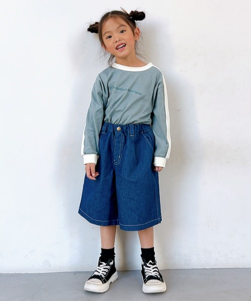 KiCCOLY(キッコリー)の「ワイドデニム(デニムパンツ・キッズ・ブルー/ブラック/ネイビー・150cm/140cm/130cm/120cm/110cm)」の8枚目の写真