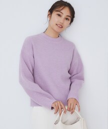 ニット/セーター（パープル/紫色系・タートルネック/ハイネック