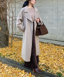 LAULEN([)shaggy big silhouette long chester coat /VM[rbOVGbgO`FX^[R[g(`FX^[R[g)