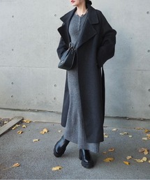 32PARADIS カシミヤチェスターコート ビックシルエット ブラックS 32PARADIS カシミヤチェスターコート ビックシルエット ブラックS