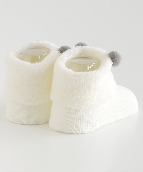 apres les cours（アプレレクール）の「アニマルベビーソックス（ベビーシューズ/ベビーソックス・キッズ・アイボリー/ピンク/ベージュ・9/12）」の6枚目の写真
