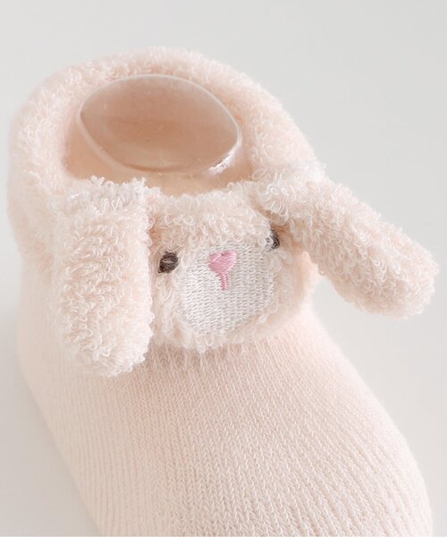 apres les cours（アプレレクール）の「アニマルベビーソックス（ベビーシューズ/ベビーソックス・キッズ・アイボリー/ピンク/ベージュ・9/12）」の10枚目の写真
