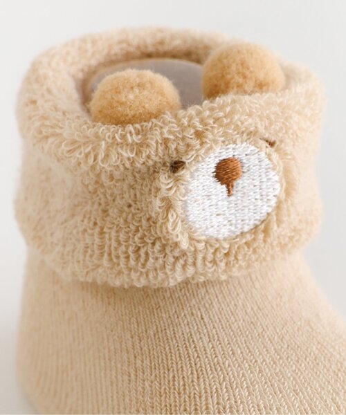 apres les cours（アプレレクール）の「アニマルベビーソックス（ベビーシューズ/ベビーソックス・キッズ・アイボリー/ピンク/ベージュ・9/12）」の11枚目の写真
