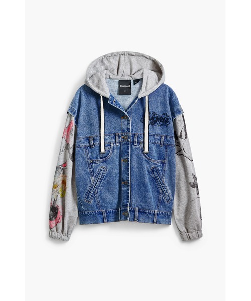 Desigual（デシグアル）の「ミッキー&ミニー デニムスウェットジャケット（デニムジャケット・レディース・ブルー・XS/S/M/L/XL）」の8枚目の写真