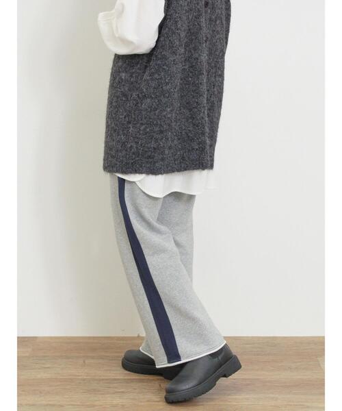 Samansa Mos2（サマンサ モスモス）の「サイドラインスウェットパンツ（その他パンツ・レディース・グレー/ブラック/モカ・F）」の2枚目の写真