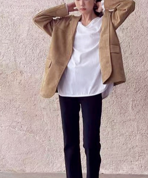 スエード調ジャケット（テーラードジャケット）｜dream in the cradle（ドリームインザクレイドル）