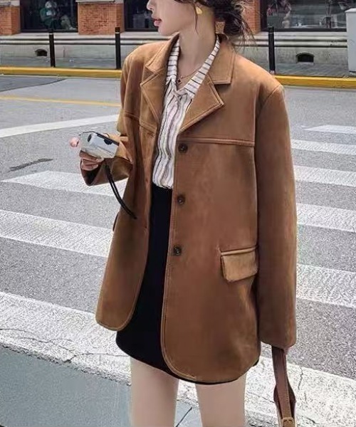 スエード調ジャケット（テーラードジャケット）｜dream in the cradle（ドリームインザクレイドル）