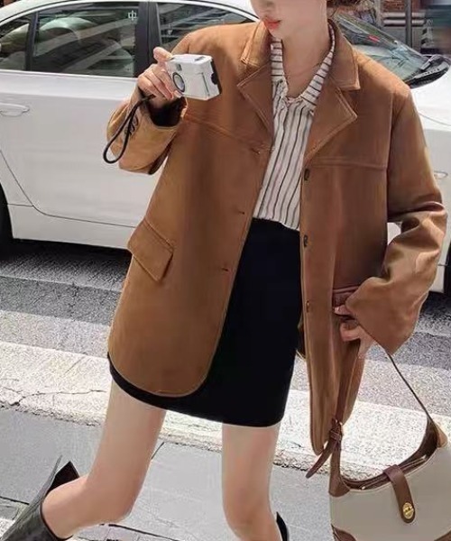 スエード調ジャケット（テーラードジャケット）｜dream in the cradle（ドリームインザクレイドル）