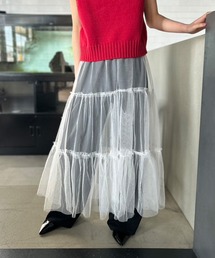 Kotoe | シアー レイヤード 2ティアードロングスカート(スカート)