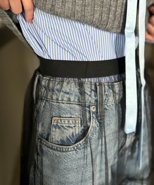 Kotoe（コトエ）の「シアー レイヤード 2ティアードロングスカート（スカート・レディース・ピンク/ホワイト/ブラック・FREE）」の19枚目の写真