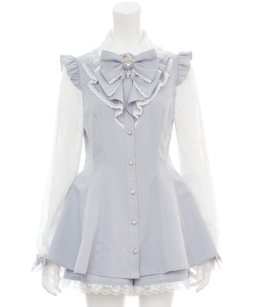 Secret Honey（シークレットハニー）の「レース袖ラッフルセットアップ（セットアップ・レディース・ピンク/ブラック/グレー/ブラックミックス・MEDIUM）」の19枚目の写真