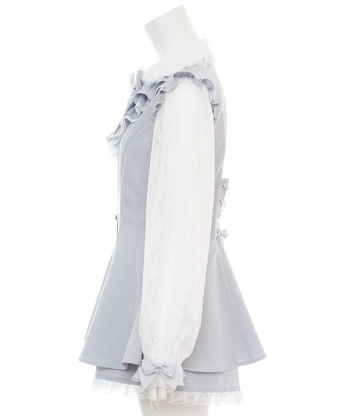 Secret Honey（シークレットハニー）の「レース袖ラッフルセットアップ（セットアップ・レディース・ピンク/ブラック/グレー/ブラックミックス・MEDIUM）」の18枚目の写真