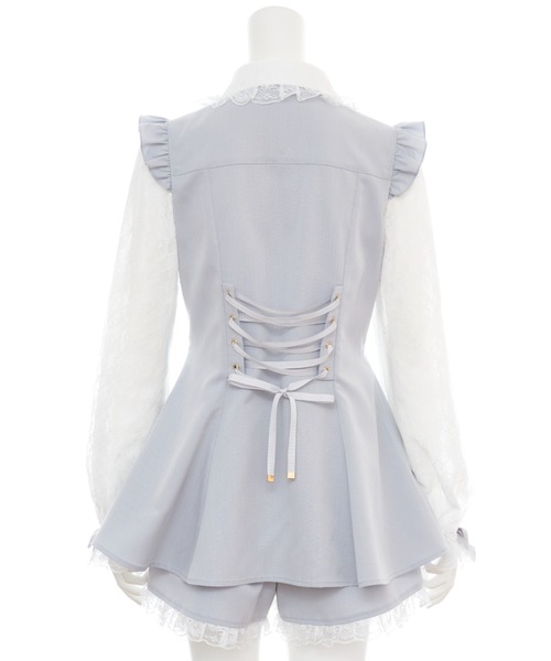 Secret Honey（シークレットハニー）の「レース袖ラッフルセットアップ（セットアップ・レディース・ピンク/ブラック/グレー/ブラックミックス・MEDIUM）」の17枚目の写真