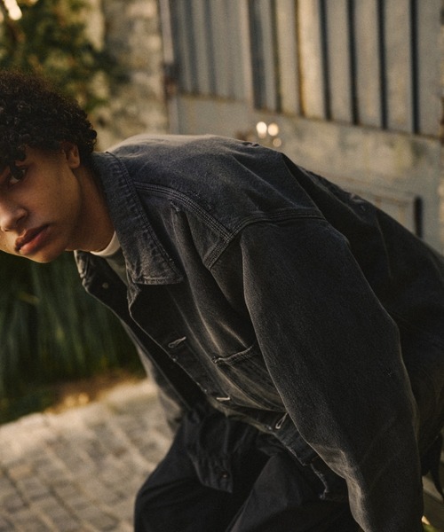 UNIVERSAL OVERALL(ユニバーサルオーバーオール)の「《AVIREX / UNIVERSAL OVERALL》DENIM COVERALL / デニムカバーオール / アヴィレックス / ユニバーサルオーバーオール(カバーオール・メンズ・ライトインディゴブルー/ブラック・XX-LARGE/X-LARGE/LARGE/MEDIUM)」の9枚目の写真
