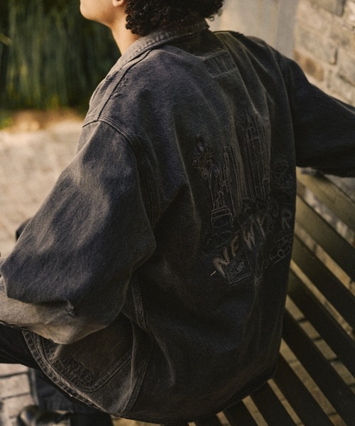 UNIVERSAL OVERALL(ユニバーサルオーバーオール)の「《AVIREX / UNIVERSAL OVERALL》DENIM COVERALL / デニムカバーオール / アヴィレックス / ユニバーサルオーバーオール(カバーオール・メンズ・ライトインディゴブルー/ブラック・XX-LARGE/X-LARGE/LARGE/MEDIUM)」の11枚目の写真