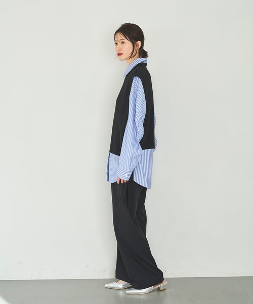 meilmada（メイルマダ）の「サイドリボンニットベスト（ベスト・レディース・ベージュ/ブラック/チャコールグレー・FREE）」の7枚目の写真