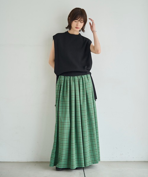 meilmada（メイルマダ）の「サイドリボンニットベスト（ベスト・レディース・ベージュ/ブラック/チャコールグレー・FREE）」の14枚目の写真