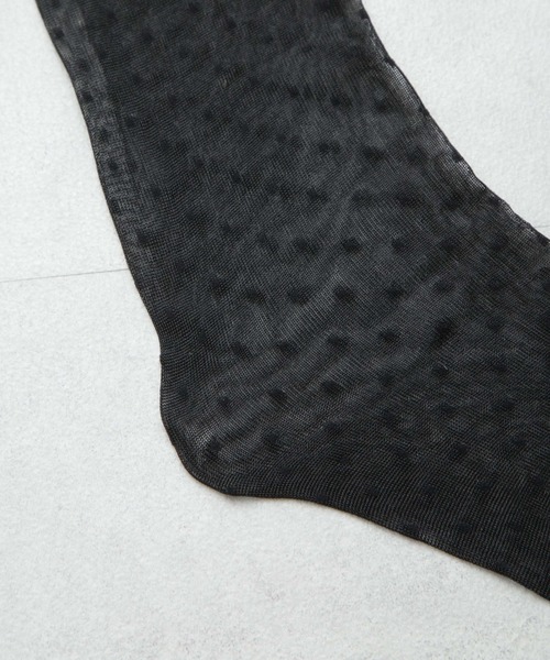 NANO universe（ナノユニバース）の「ドットチュールソックス（ソックス/靴下・レディース・ブラック/ホワイト・FREE）」の7枚目の写真