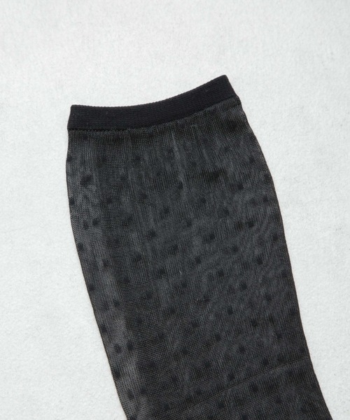 NANO universe（ナノユニバース）の「ドットチュールソックス（ソックス/靴下・レディース・ブラック/ホワイト・FREE）」の8枚目の写真