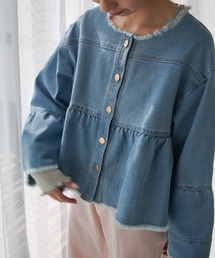 flower | デニムフレアジャケット(ノーカラージャケット)
