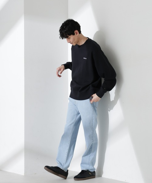 NANO universe（ナノユニバース）の「｢KELTY×NANO universe｣ミニロゴクルーネックスウェット（スウェット・メンズ・グレー/ブラック・L/M/S）」の7枚目の写真