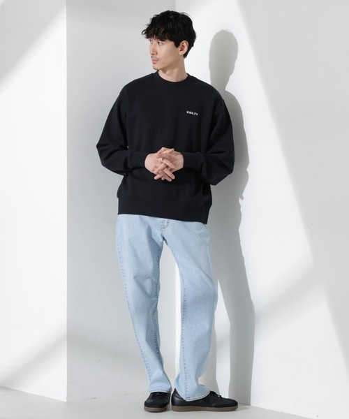 NANO universe（ナノユニバース）の「｢KELTY×NANO universe｣ミニロゴクルーネックスウェット（スウェット・メンズ・グレー/ブラック・L/M/S）」の6枚目の写真