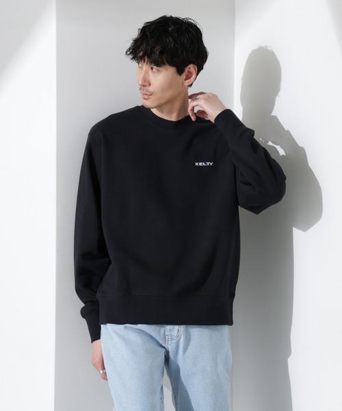 NANO universe（ナノユニバース）の「｢KELTY×NANO universe｣ミニロゴクルーネックスウェット（スウェット・メンズ・グレー/ブラック・L/M/S）」の3枚目の写真