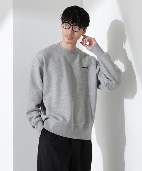 NANO universe（ナノユニバース）の「｢KELTY×NANO universe｣ミニロゴクルーネックスウェット（スウェット・メンズ・グレー/ブラック・L/M/S）」の11枚目の写真